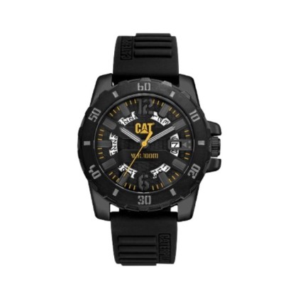 Cat Steel Barricade AR-161-21-131 Analog Black Silicone Men Watch